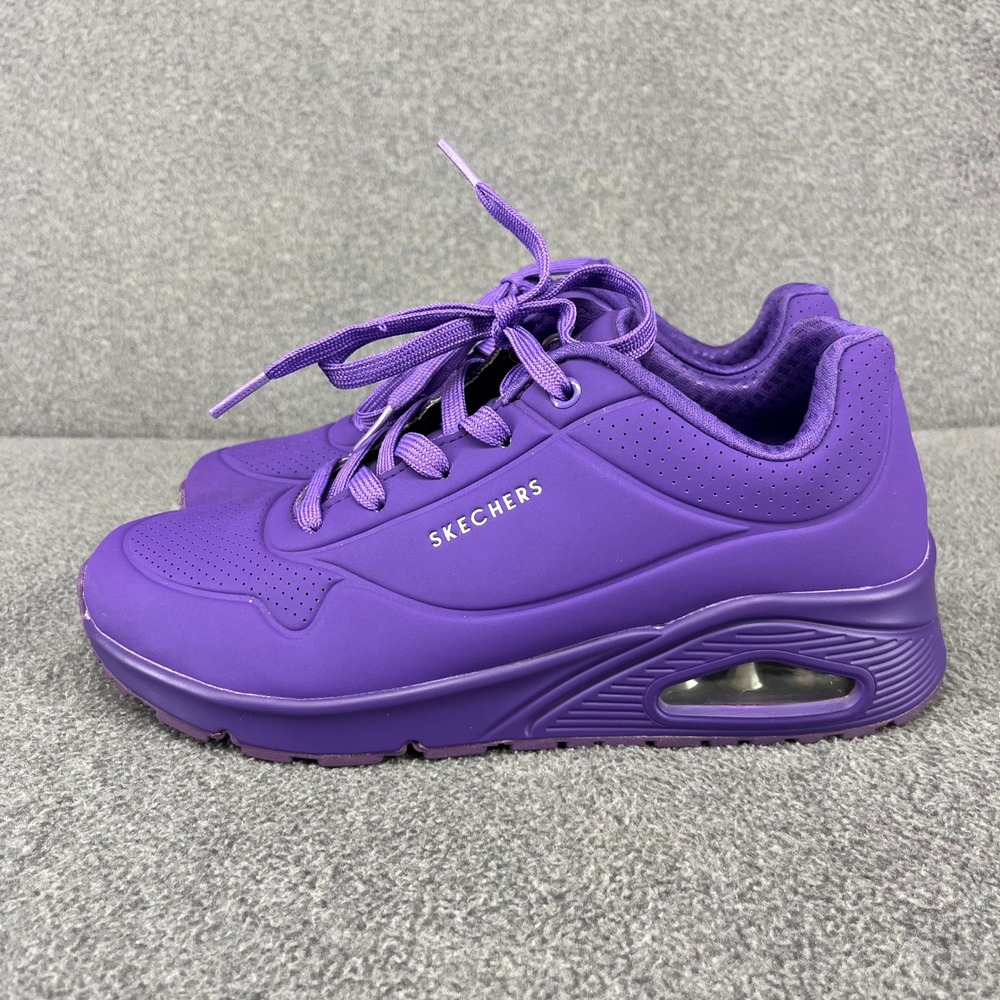 Skechers Uno Night Shades Womens 8 Purple Sneakers Air Cooled Memory Foam 73667 - Picture 4 of 13